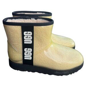 Ugg Shoes Womens Size 8 Natural Tan Classic Clear Mini Boots Waterproof Outdoors
